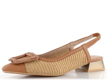 Hispanitas lodičky s volnou patou Dali Cuoio/Natural RHV254046