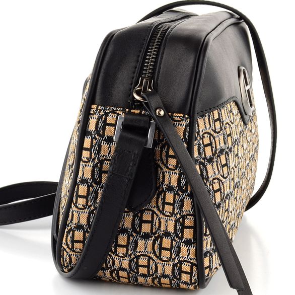 Hispanitas crossbody kabelka vytkávaná černá BI00858