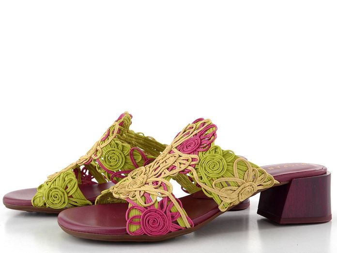 Hispanitas pantofle na podpatku Tulipan Multi Yellow HV264841