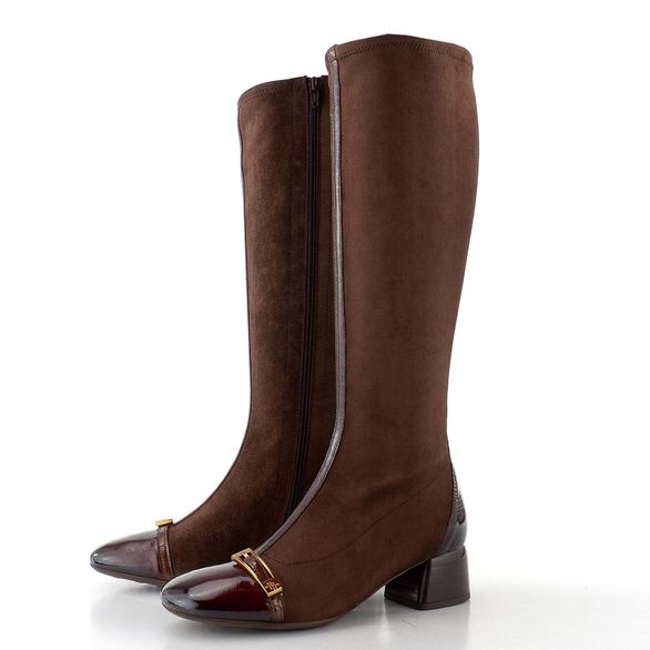 Hispanitas kozačky na podpatku Varsovia espresso/bordo BHI265231