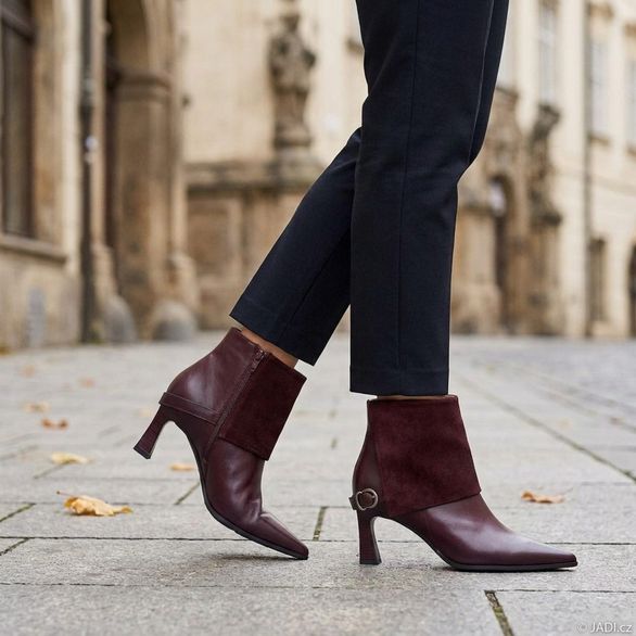 Hispanitas elegantní kotník na podpatku Paris bordo HI265070