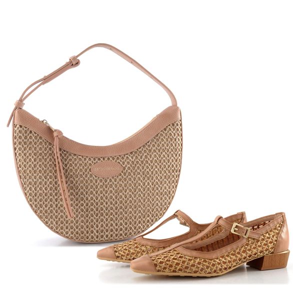Hispanitas lodičky s nártovým T-páskem Azucena Almond/Desert RHV264625