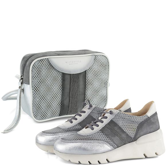 Hispanitas crossbody kabelka šedá metalická BV98596