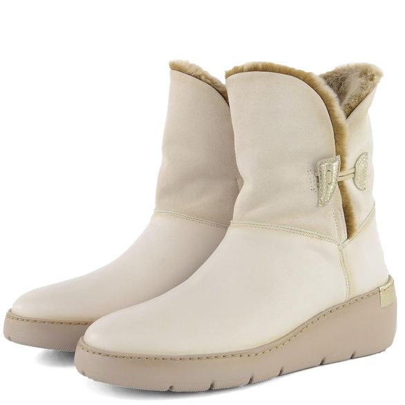 Hispanitas světlý kotník s kožešinkou Bone HI99446