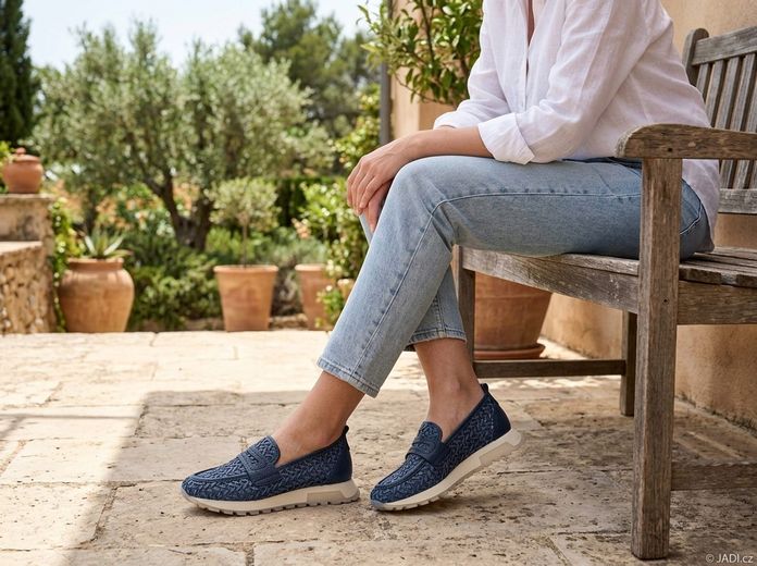 Hispanitas mokasíny na platformě Oregon Jeans RHV264856