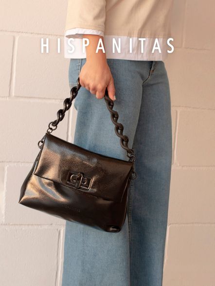 Hispanitas elegantní kabelka s řetízkovým uchem Black BI222142