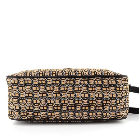 Hispanitas crossbody kabelka vytkávaná černá BI00858