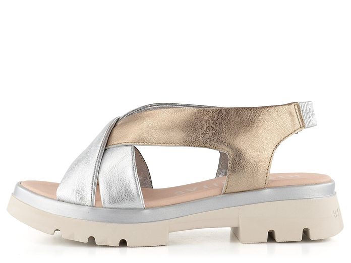Hispanitas metalické sandály silver/antico/plomo CHV221911