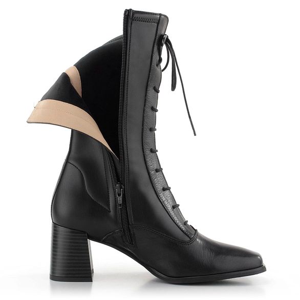 Hispanitas šněrovací kozačky Chiara Black HI211872
