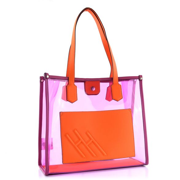 Hispanitas transparentní kabelka s etují Pink/Papaya/Orchid BV232684