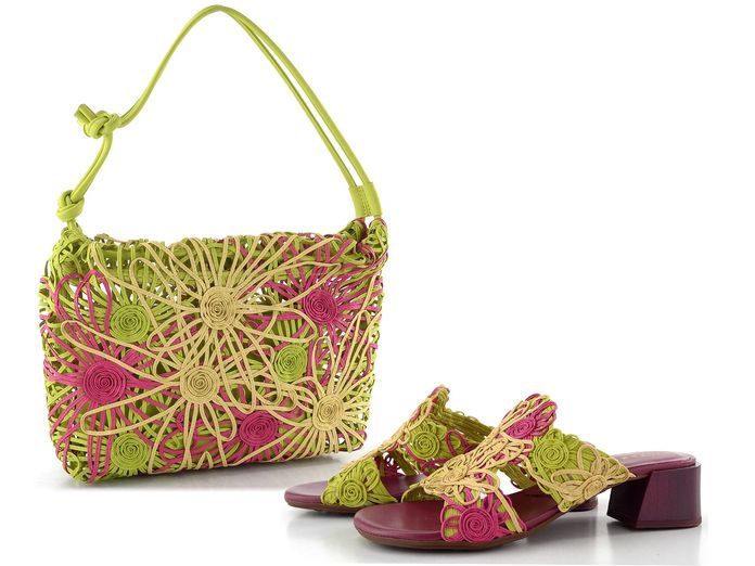 Hispanitas barevná prošívaná kabelka multi yellow BV264729