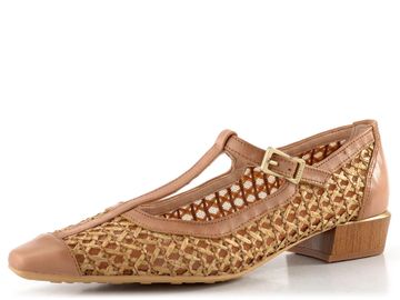 Hispanitas lodičky s nártovým T-páskem Azucena Almond/Desert RHV264625