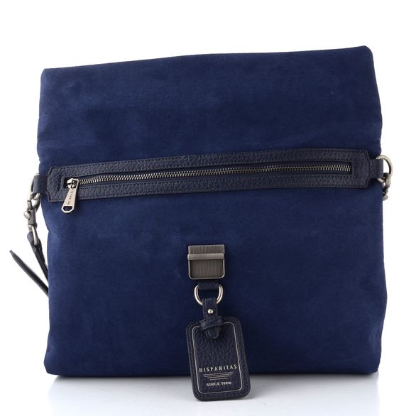 Hispanitas kabelka z recyklované kůže navy blue BI264948