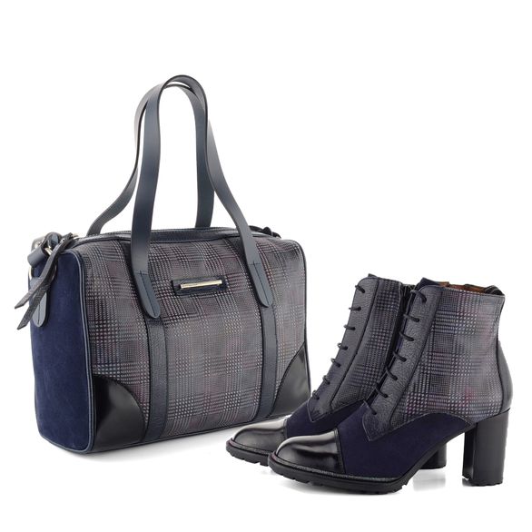 Hispanitas kostkovaný kotník black/marine CHI87724