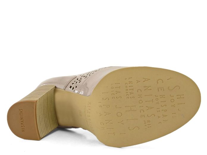 Hispanitas lakované polobotky Nougat HV74893