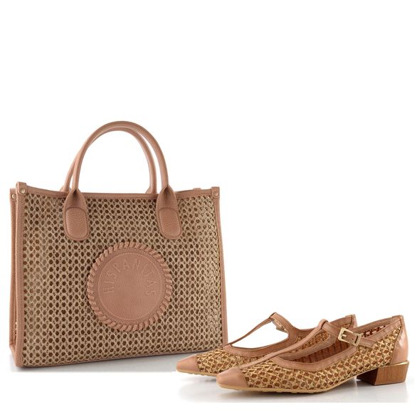Hispanitas lodičky s nártovým T-páskem Azucena Almond/Desert RHV264625