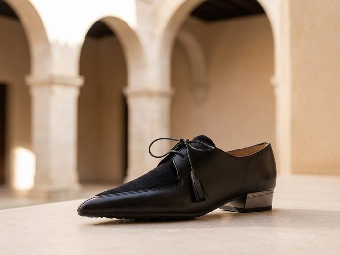 Hispanitas šněrovací polobotky na podpatku Ginebra black HI265156