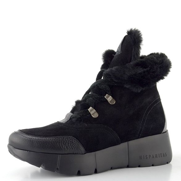 Hispanitas šněrovací kotník na platformě Montana black/plomo PHI265129