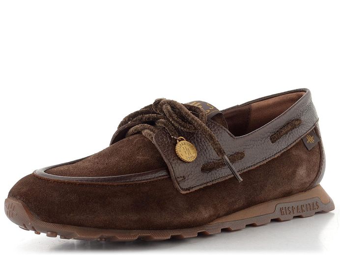 Hispanitas semišové šněrovací polobotky Zinnia espresso HI264908