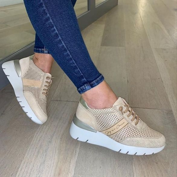 Hispanitas zlaté sneakers polobotky Ruth HV00124