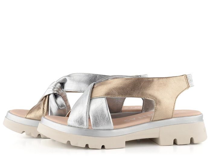 Hispanitas metalické sandály silver/antico/plomo CHV221911