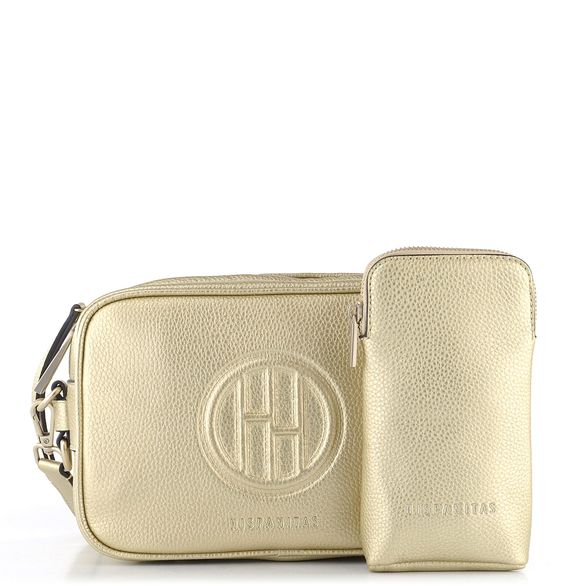 Hispanitas metalická crossbody kabelka s etuí Platino BV232678