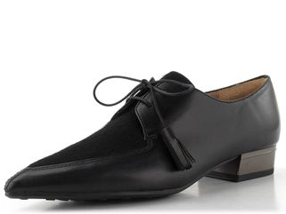 Hispanitas šněrovací polobotky na podpatku Ginebra black HI265156