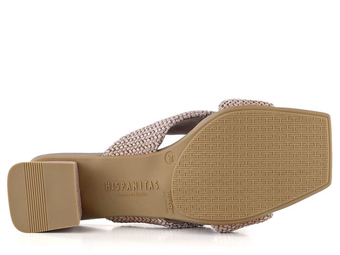 Hispanitas luxusní pantofle na podpatku Nougat RHV221824