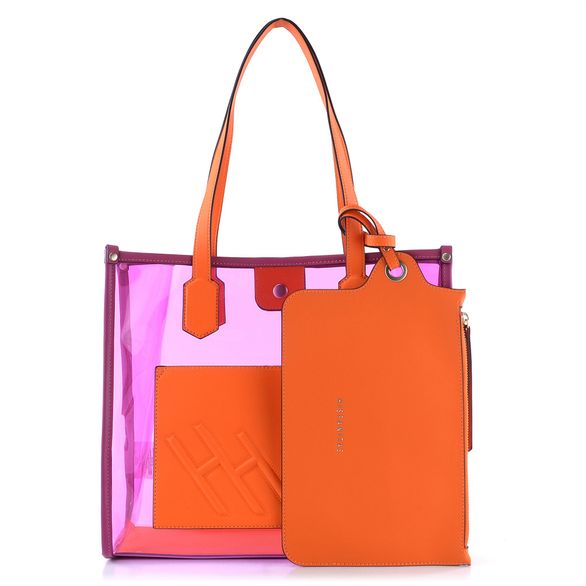Hispanitas transparentní kabelka s etují Pink/Papaya/Orchid BV232684