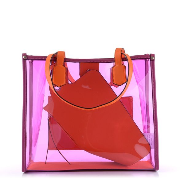 Hispanitas transparentní kabelka s etují Pink/Papaya/Orchid BV232684