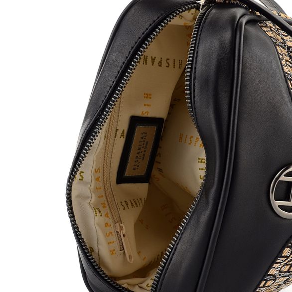 Hispanitas crossbody kabelka vytkávaná černá BI00858