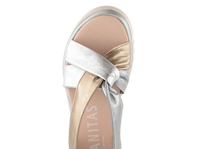 Hispanitas metalické sandály silver/antico/plomo CHV221911